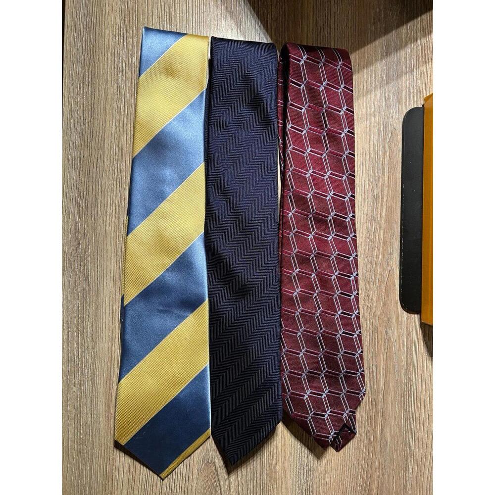 Qty 3 Exquisite Tumi Silk Ties, handcrafted in Italy.